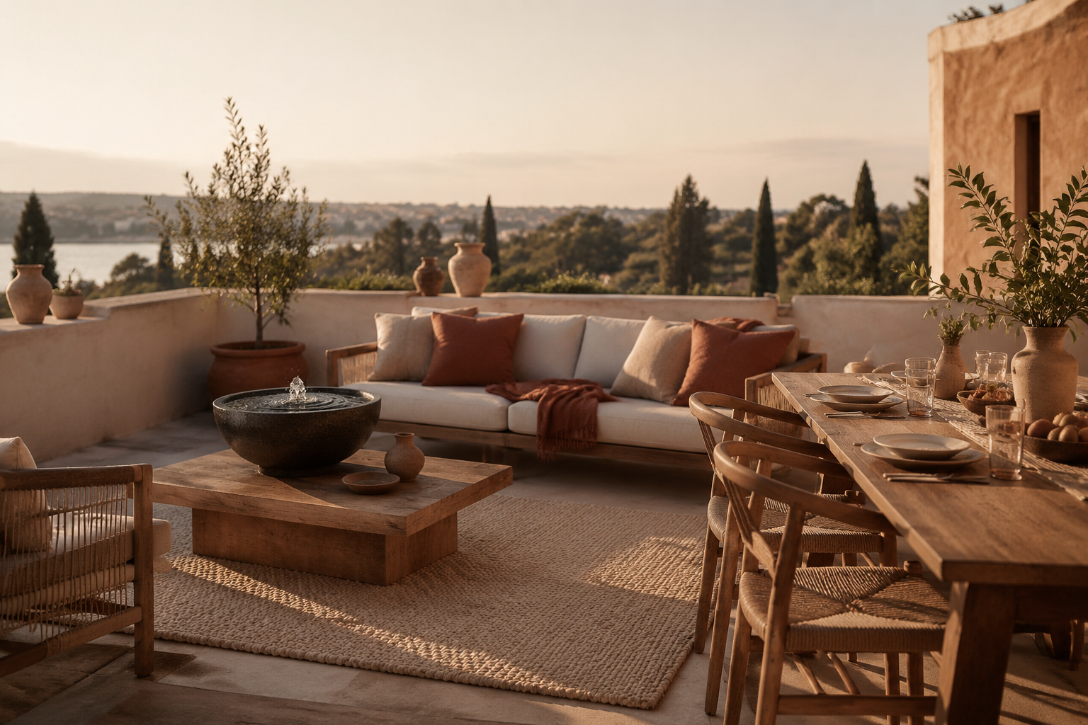 The terrace